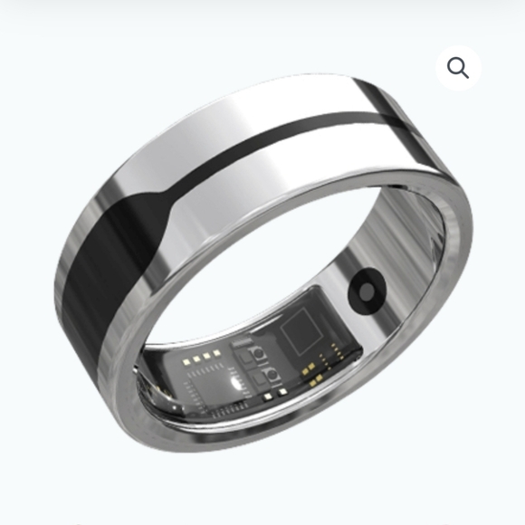 EZhealth Other - EZhealth EHR1 Smart Wearable Ring - Silver and Black - All Sizes Aval.